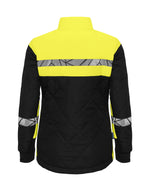 Pro-Job Progression 7421 Ladies Lightweight Quilted Jacket - Black/Yellow