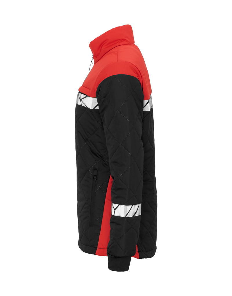 Pro-Job Progression 7421 Ladies Lightweight Quilted Jacket - Black/Red