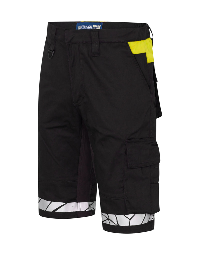 Pro-Job Progression 7510 Work Shorts - Black/Yellow