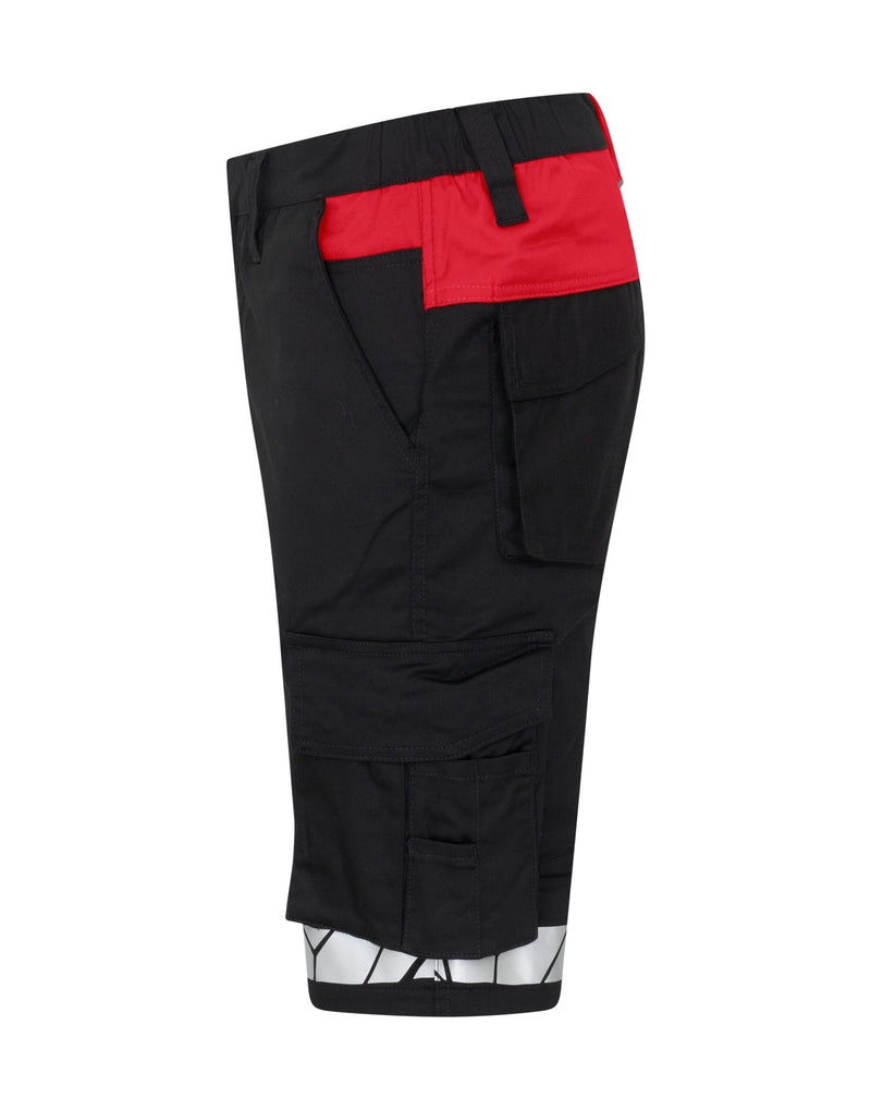 Pro-Job Progression 7510 Work Shorts - Black/Red