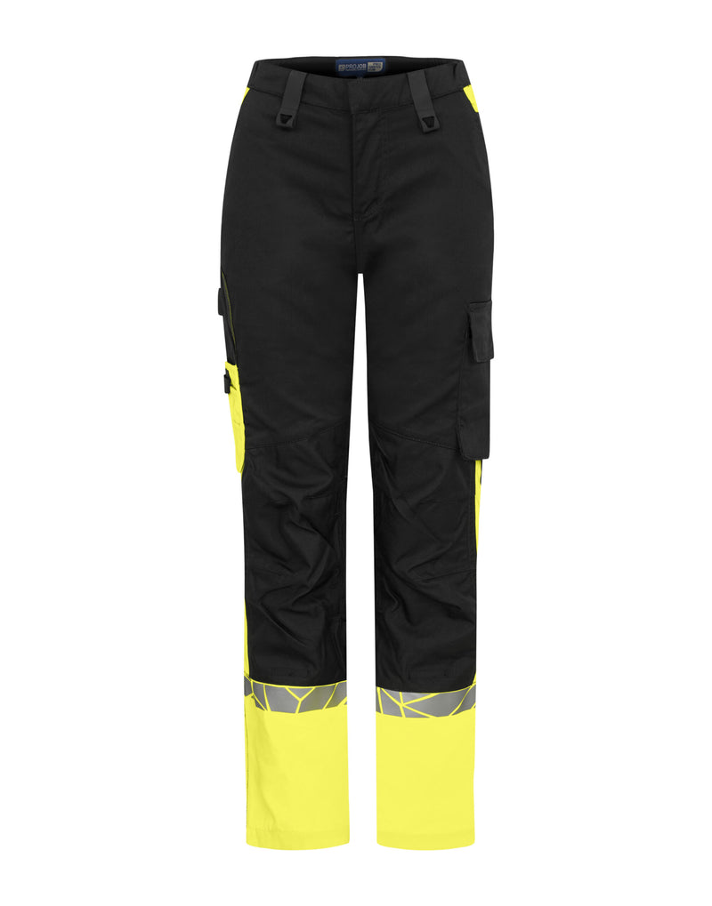 Pro-Job Progression 7512 Ladies Workpant Knee Protection - Black/Yellow