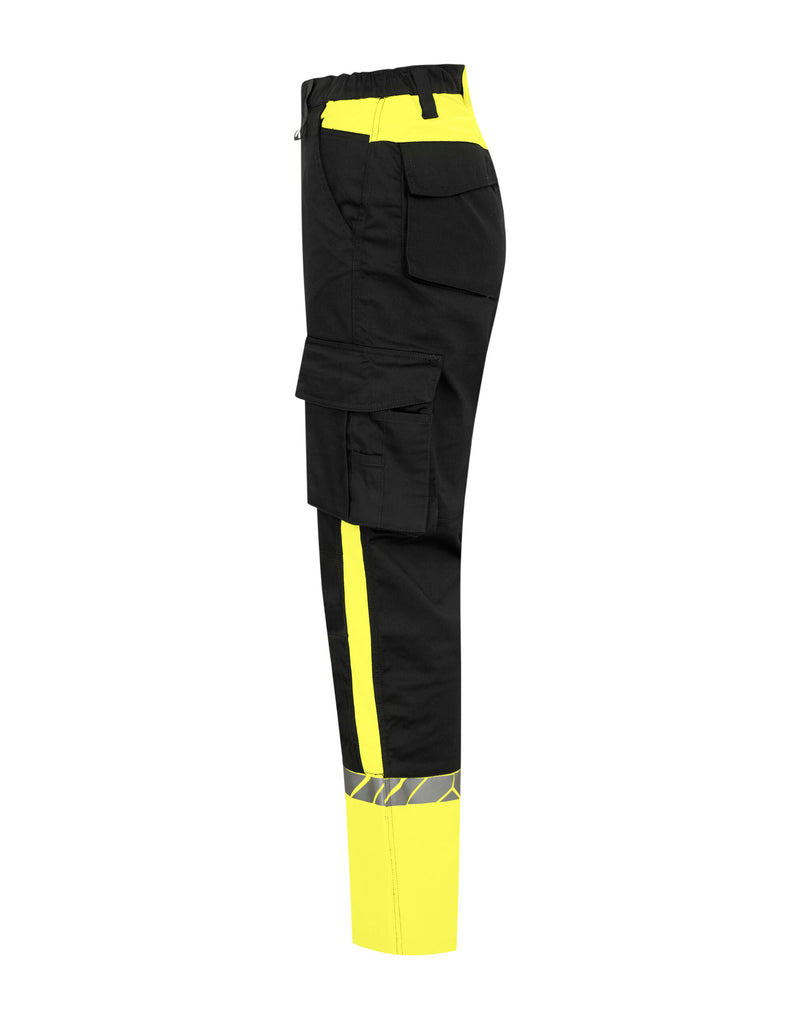 Pro-Job Progression 7512 Ladies Workpant Knee Protection - Black/Yellow