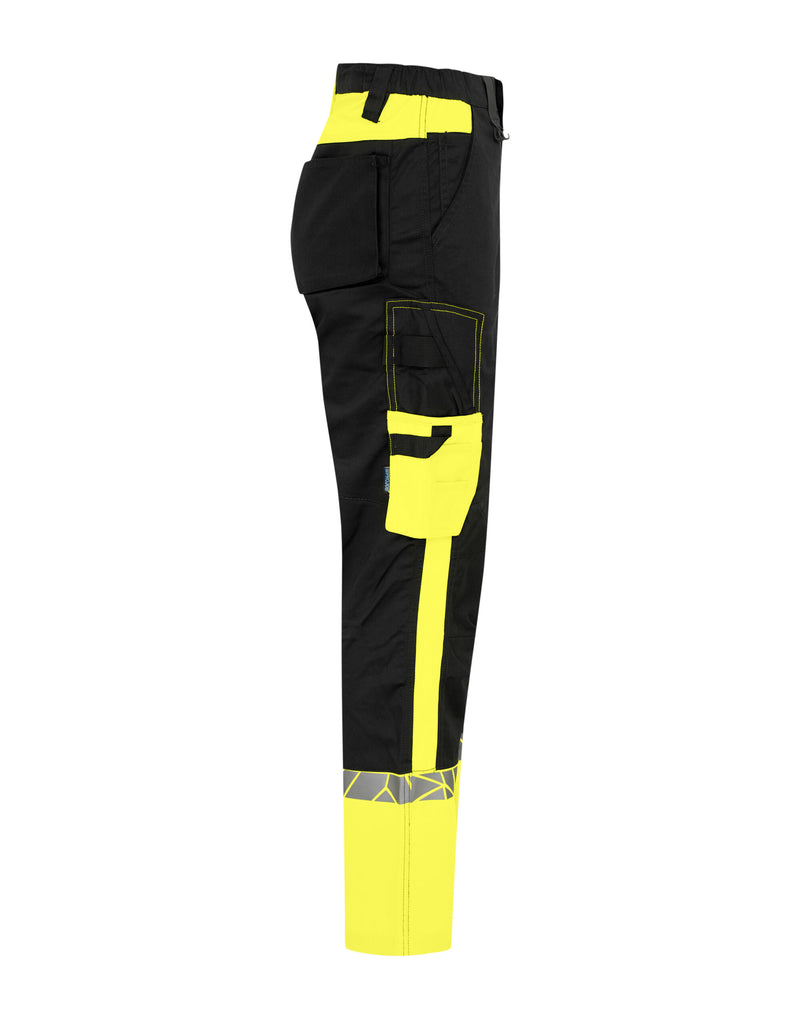Pro-Job Progression 7512 Ladies Workpant Knee Protection - Black/Yellow