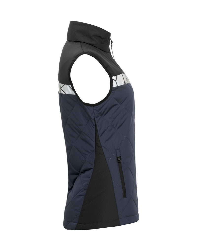 Pro-Job Progression 7701 Ladies Quilted Vest - Navy/Black