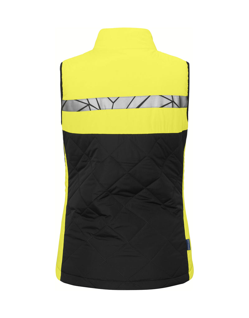 Pro-Job Progression 7701 Ladies Quilted Vest - Black/Yellow