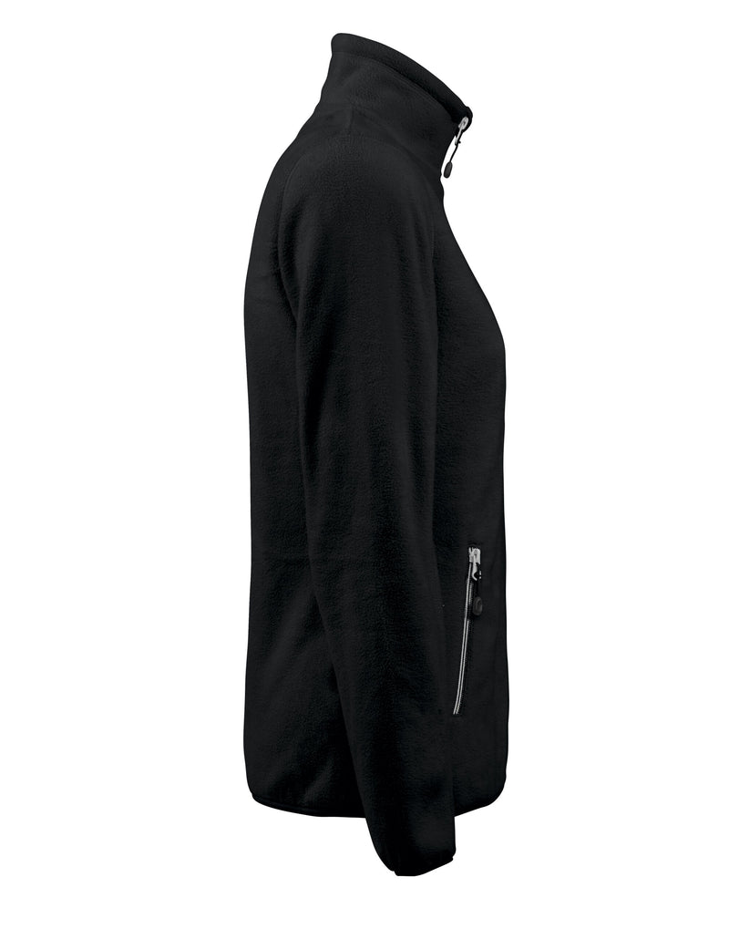 Printer Red Ladies Rocket Full Zip Fleece - Black