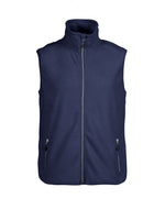 Printer Red Sideflip Fleece Vest - Navy