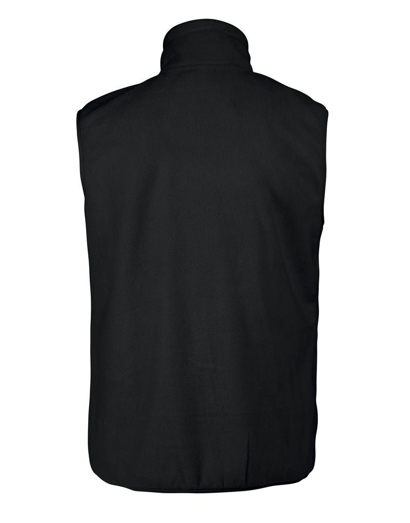 Printer Red Sideflip Fleece Vest - Black