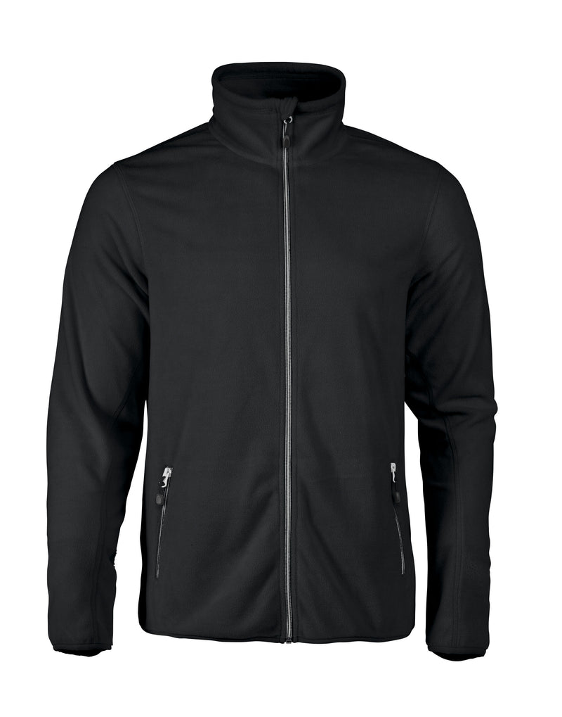 Printer Red Twohand Microfleece Jacket - Black