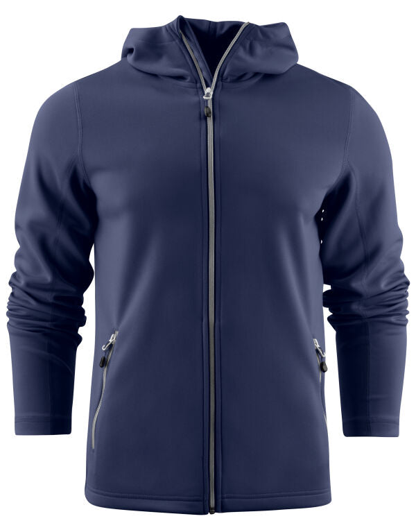 Printer Red Layback Full Zip Hoodie