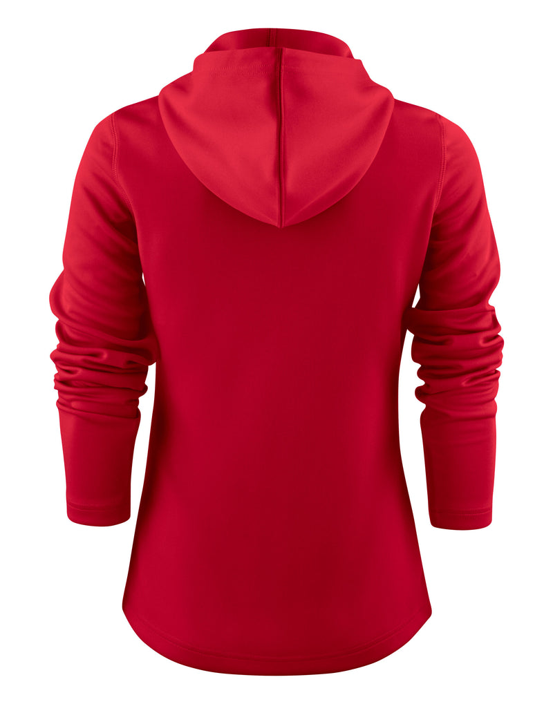 Printer Red Ladies Layback F/Z Hoodie - Red