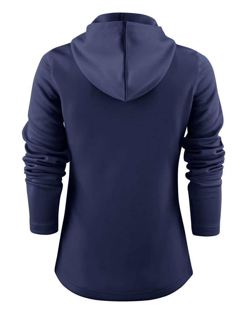 Printer Red Ladies Layback F/Z Hoodie - Navy