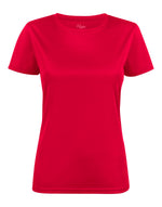 Printer Red Ladies Run Active T-Shirt - White