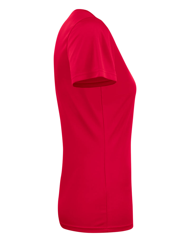 Printer Red Ladies Run Active T-Shirt - Red