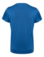 Printer Red Ladies Run Active T-Shirt - Bright Blue