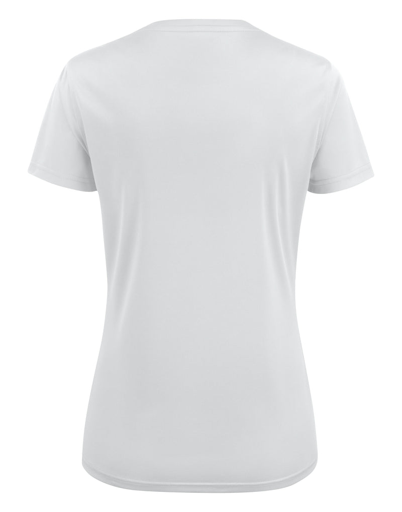 Printer Red Ladies Run Active T-Shirt - White