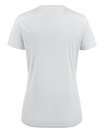 Printer Red Ladies Run Active T-Shirt - White