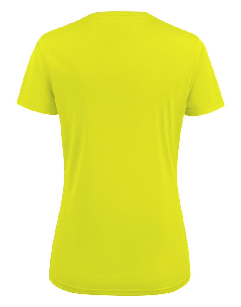 Printer Red Ladies Run Active T-Shirt - Bright Yellow