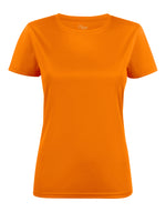 Printer Red Ladies Run Active T-Shirt - Bright Orange