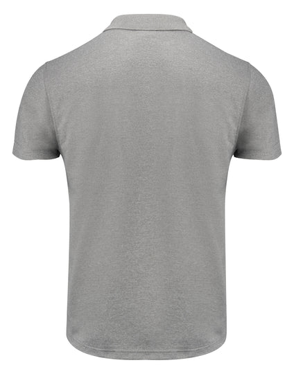 Printer Red Smash Polo Shirt - Grey Melange