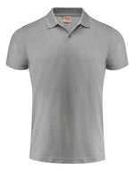 Printer Red Smash Polo Shirt - Grey Melange