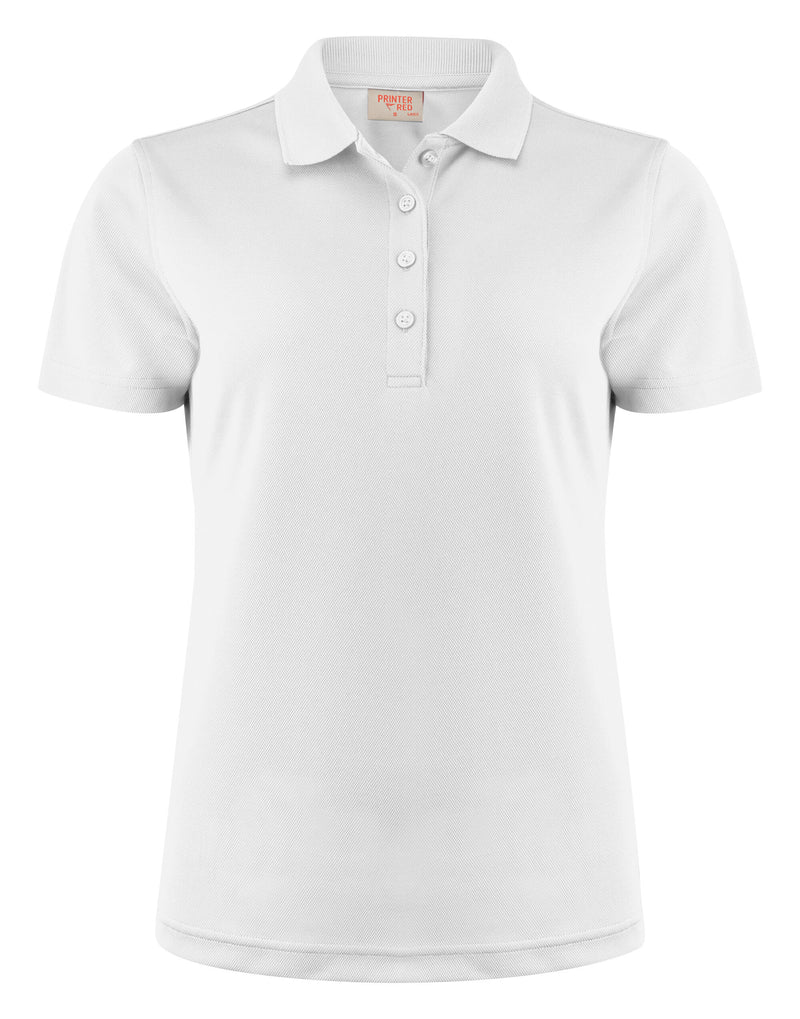 Printer Red Ladies Smash Polo Shirt