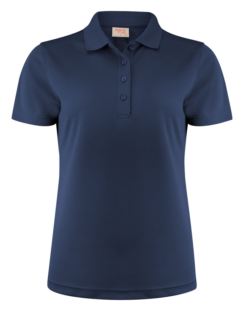 Printer Red Ladies Smash Polo Shirt - Navy
