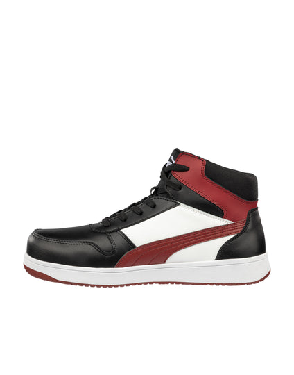 Puma Safety Frontcourt Mid S3L Esd - Black/White/Red