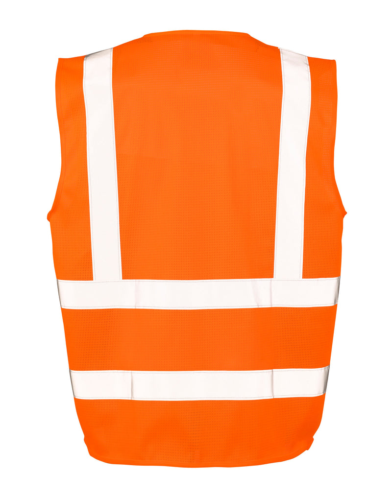 Result Safeguard Executive Cool Mesh Safety Vest - Fluoresent Orange