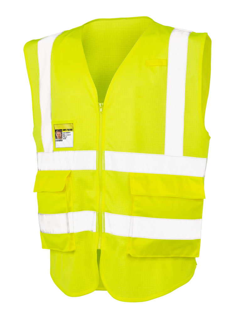 Result Safeguard Executive Cool Mesh Safety Vest - Fluoresent Yellow