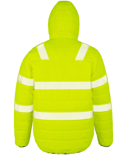 Result Recycled Recycled Ripstop Padded Safety Jacket - Fluoresent Yellow