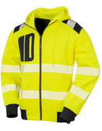 Result Recycled Recycled Zipped Safety Hoody - Fluoresent Yellow