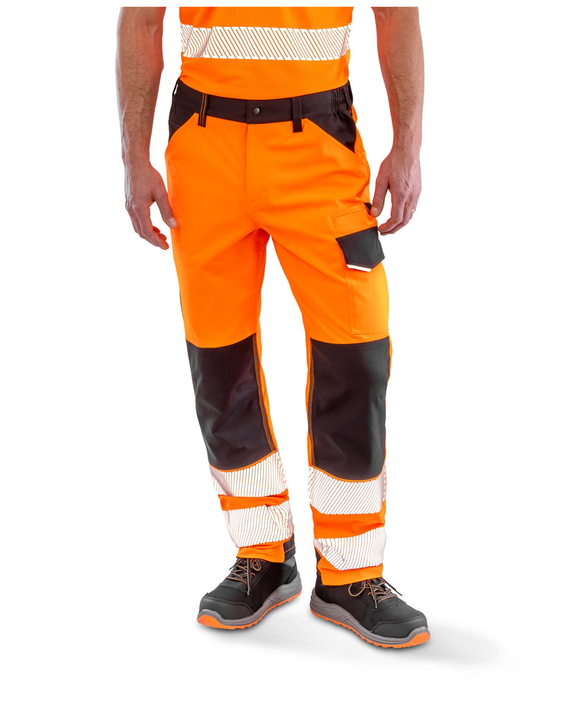 Result Safeguard Recycled Dynamic Stretch Safety Trouser - Fluoresent Orange
