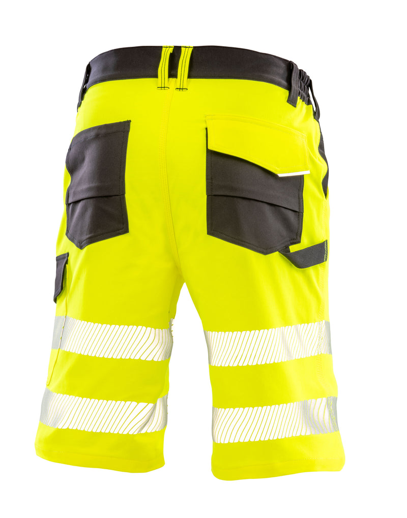 Result Safeguard Recycled Dynamic Stretch Safety Shorts - Fluoresent Yellow