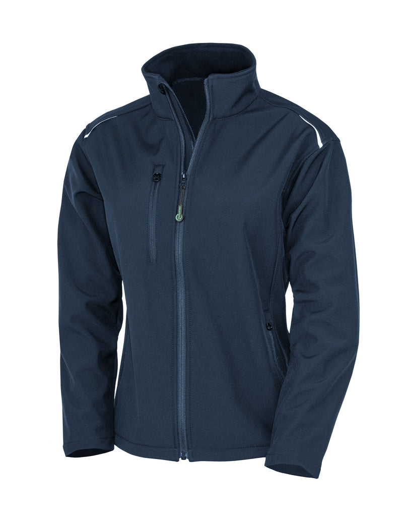 Result Recycled Women'S Recycled 3-Layer Printable Softshell Jacket - Navy