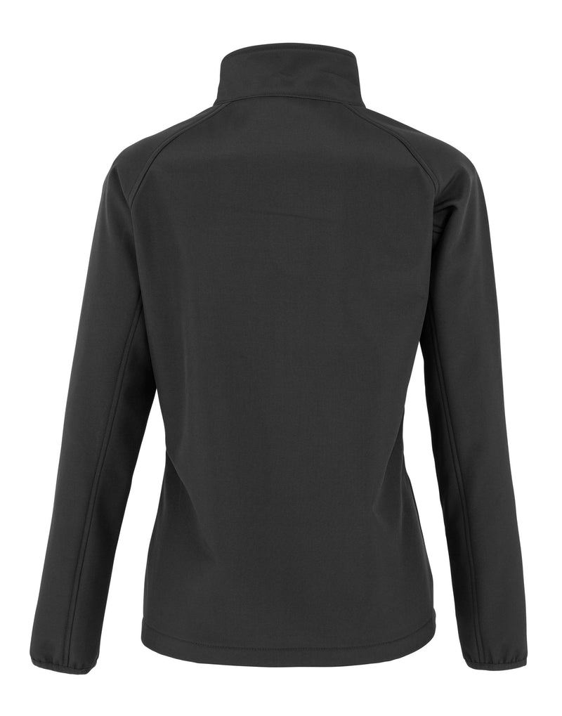 Result Recycled Ladies' Recycled 2-Layer Printable Softshell - Black