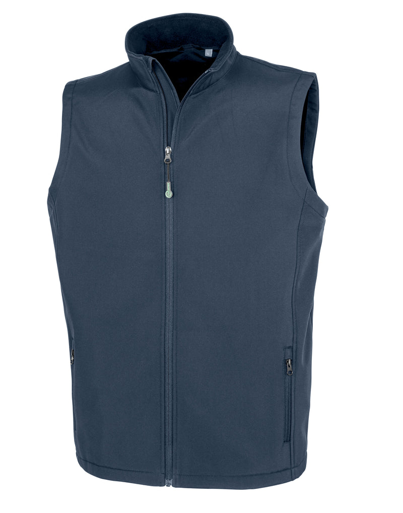 Result Recycled Men'S Recycled 2-Layer Printable Softshell Bodywarmer - Navy