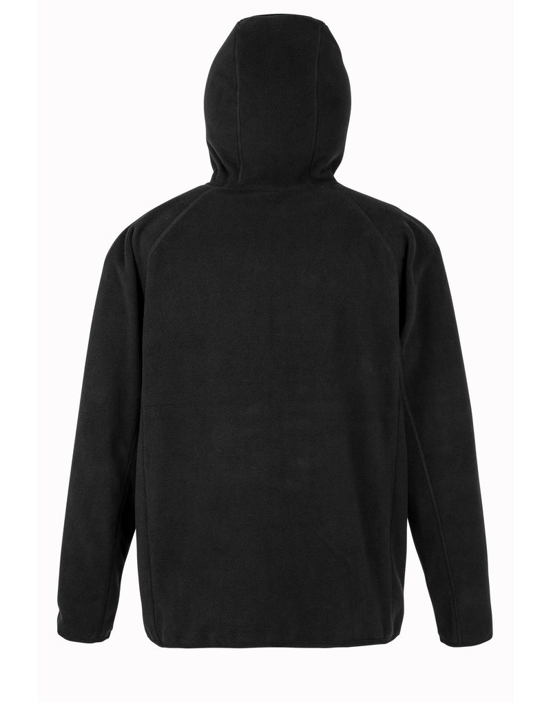 Result Recycled Recycled Unisex Hooded Microfleece Jacket - Black
