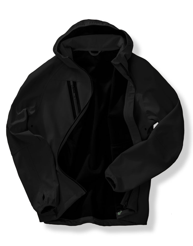 Result Recycled 3-Layer Recycled Printable Casual Hooded Softshell - Black/Black