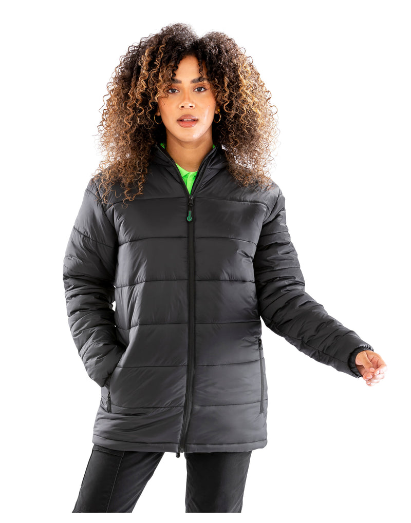 Result Recycled Recycled Hooded Padded Parka - Black