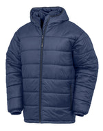 Result Recycled Recycled Hooded Padded Parka - Navy