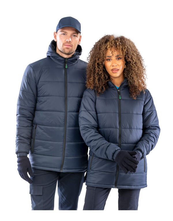 Result Recycled Recycled Hooded Padded Parka - Black