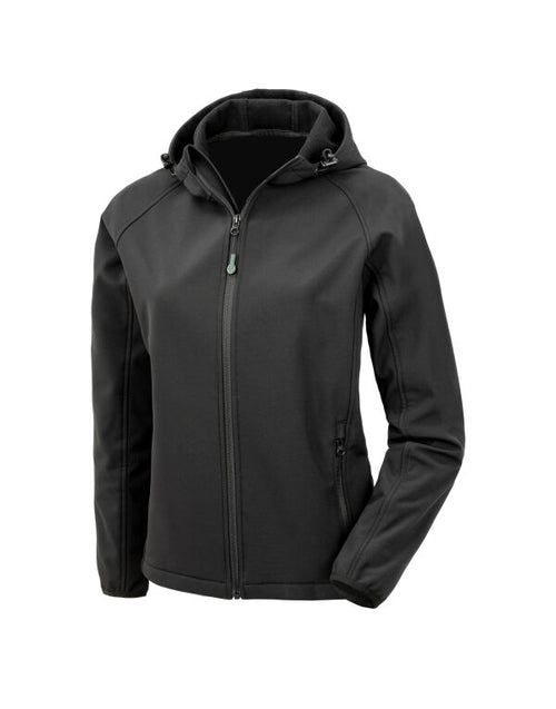 Result Recycled Ladies 3-Layer Recycled Printable Hooded Softshell