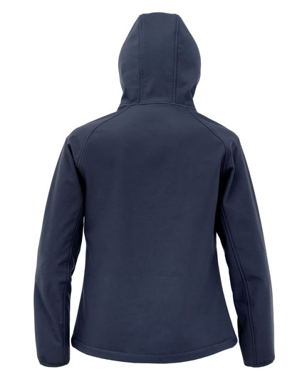 Result Recycled Ladies 3-Layer Recycled Printable Hooded Softshell - Navy