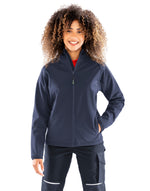 Result Recycled Ladies 3-Layer Recycled Printable Hooded Softshell - Navy