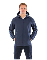 Result Recycled Recycled 3-Layer Printable Hood Softshell - Navy