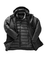 Result Recycled Recycled 3-In-1 Padded Ripstop Jacket - Black