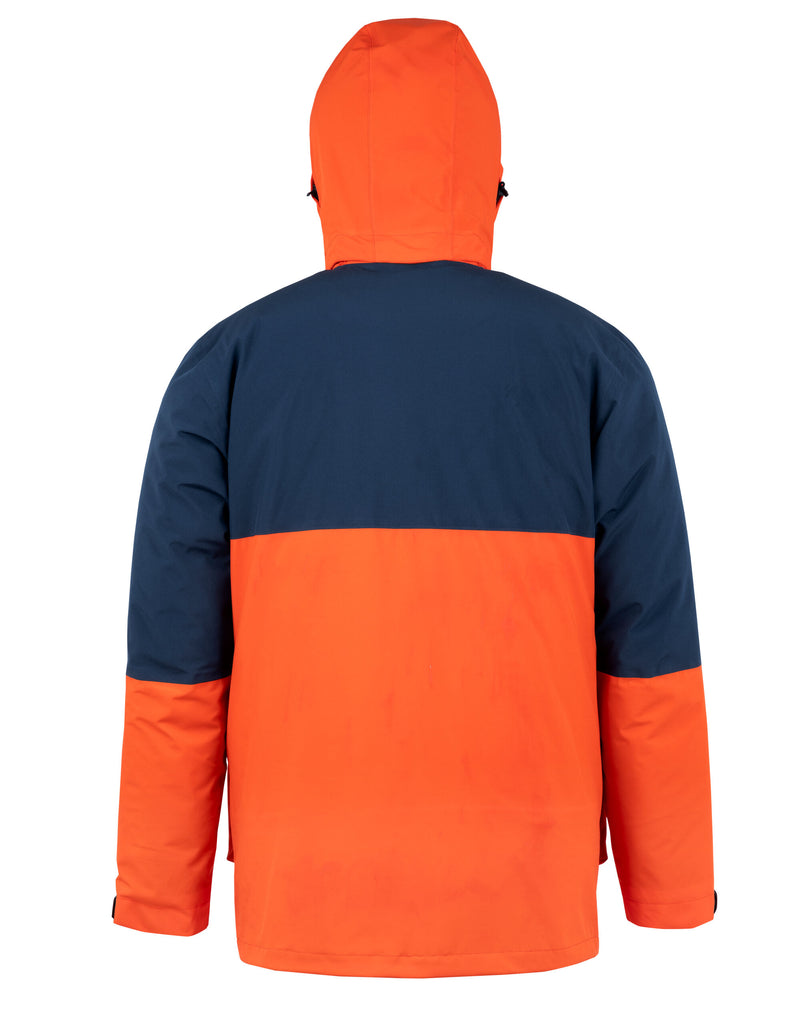 Result Recycled Recycled 3-In-1 Padded Ripstop Jacket - Orange/Navy
