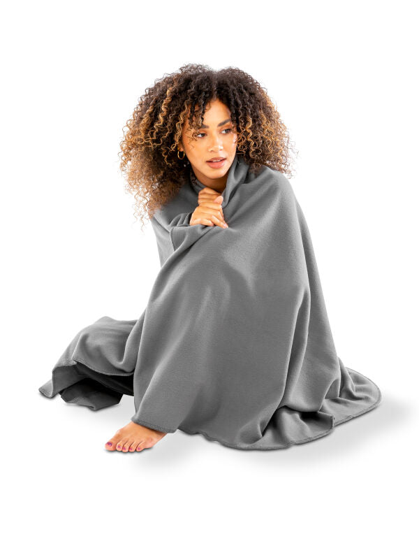 Result Recycled Recycled Fleece Polartherm Blanket - Grey