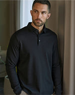 Tee Jays Pima Cotton Long Sleeve Polo - Black